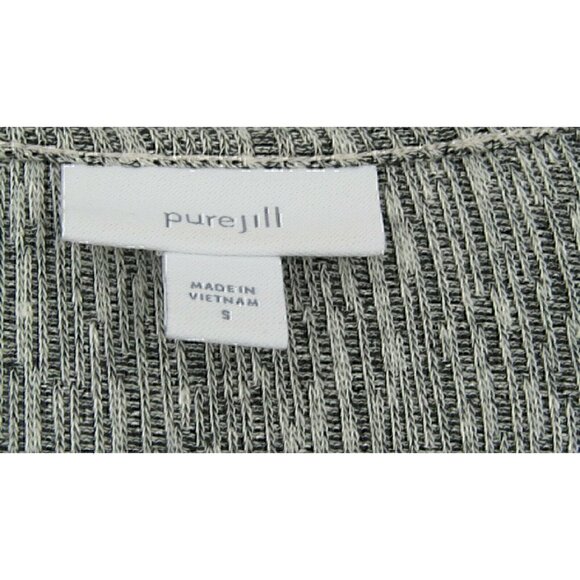 Pure Jill Linen Blend One button White Gray Small - Picture 2 of 5